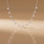 CZ Dangle Station Necklace, 925 sterling silver