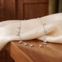 CZ Dangle Station Necklace, 925 sterling silver